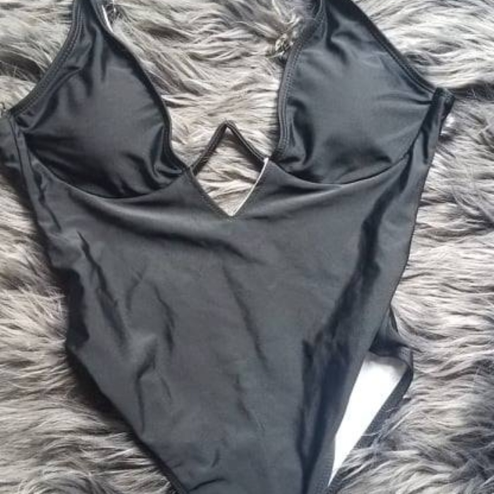 Shein Underwire Open Back One Piece Swimsuit